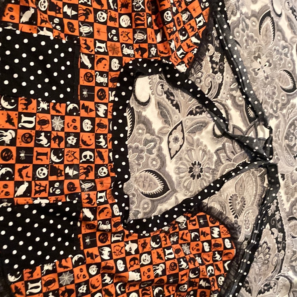 Handmade apron in Halloween pattern